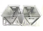 QTY-2! Stainless Steel Portable Notebook Charcoal BBQ Grill Instant Collapsible