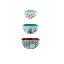 Pioneer Woman ~ Set of Three (3) ~ Melamine ~ Measuring Bowls ~ WISHFUL WINTER