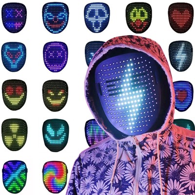 Depointer Life Led Mask with Gesture Sensing,Unisex LED Lighted Face Transfor...