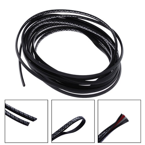 5M Carbon Fiber Car Door Moulding Rubber Scratch Protector Strip Edge Guard Trim - 第 5/13 張圖片