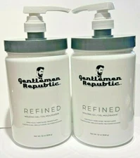 GENTLEMEN REPUBLIC  REFINED 2 GEL HARD HOLD, SHINE,NEVER FLAKES  WITH PUMP 