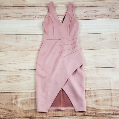 small ladies dress Privy Womens Pink Mini Sleeveless Cocktail Faux Suede Party women's black friday - top products