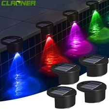 4-12Pcs Solar LED Deck Lights Path Garden Patio Pathway Steps Fence Lamp Outdoor