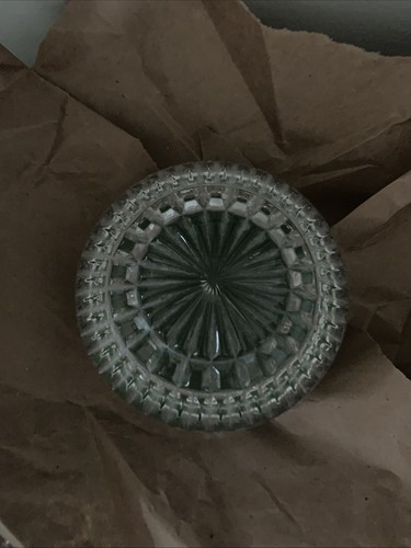 Vintage Cachette Custom Crystal Candle- All-Natural Beeswax Peppermint Scented - Picture 3 of 7