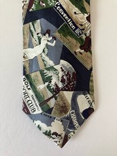 Corporate Casual Van Heusen Men's Necktie Tie Cotton Golf Club Made in USA 57"