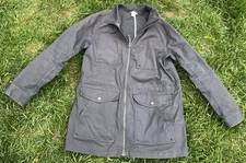 Duluth Trading Women’s Sz Large Mist Master Full Zip Jacket Gray Long P2p22.5”