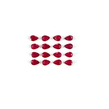 5x3 mm Vivid Natural Ruby Pear Cut 10 PC Lot Loose Gemstone For Jewelry