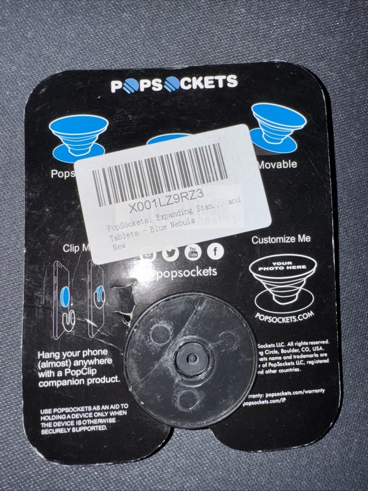 PopSockets Collapsible Grip & Stand for Phones and Tablets - Blue Nebula - Image 2 of 2