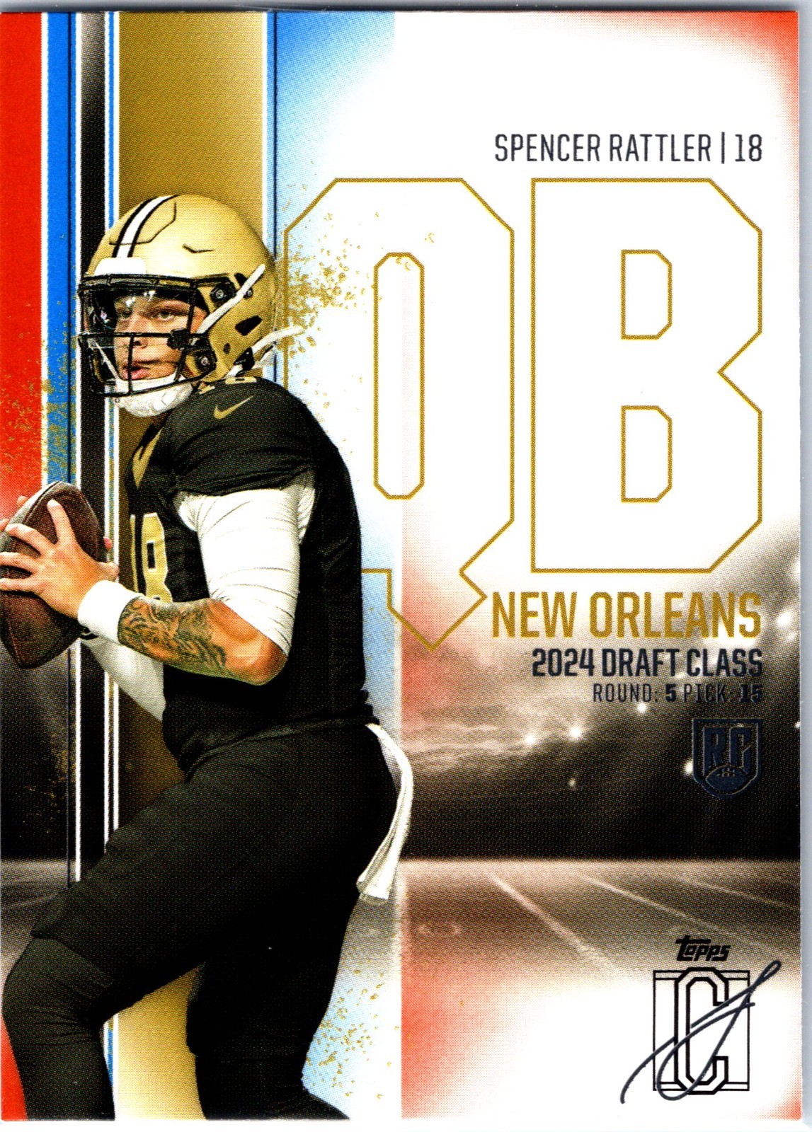 2024 Topps Signature Class - Rookies Spencer Rattler #154 Blue & Orange (RC)