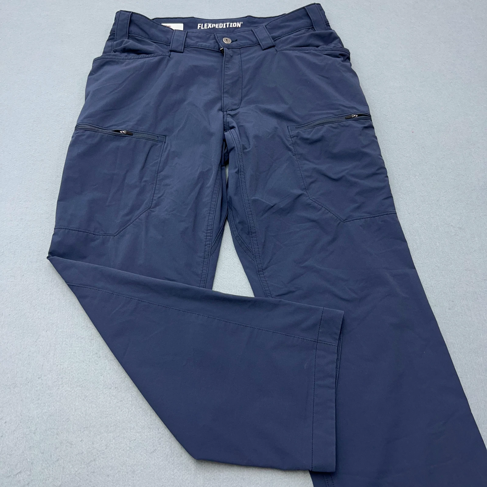 Duluth Trading Co Flexpedition Cargo Pants Men 34x30 Navy Blue Relaxed Fit