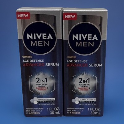 2 Pack Nivea MEN Age Defense Advanced Serum 2 in 1 Dark Spots & Wrinkles 30ml X2