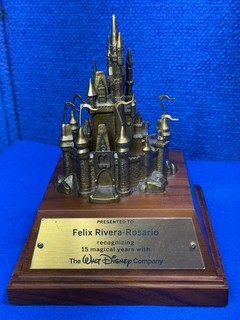 Walt Disney Company 15 Year Service Award Castle Plaque Trophy