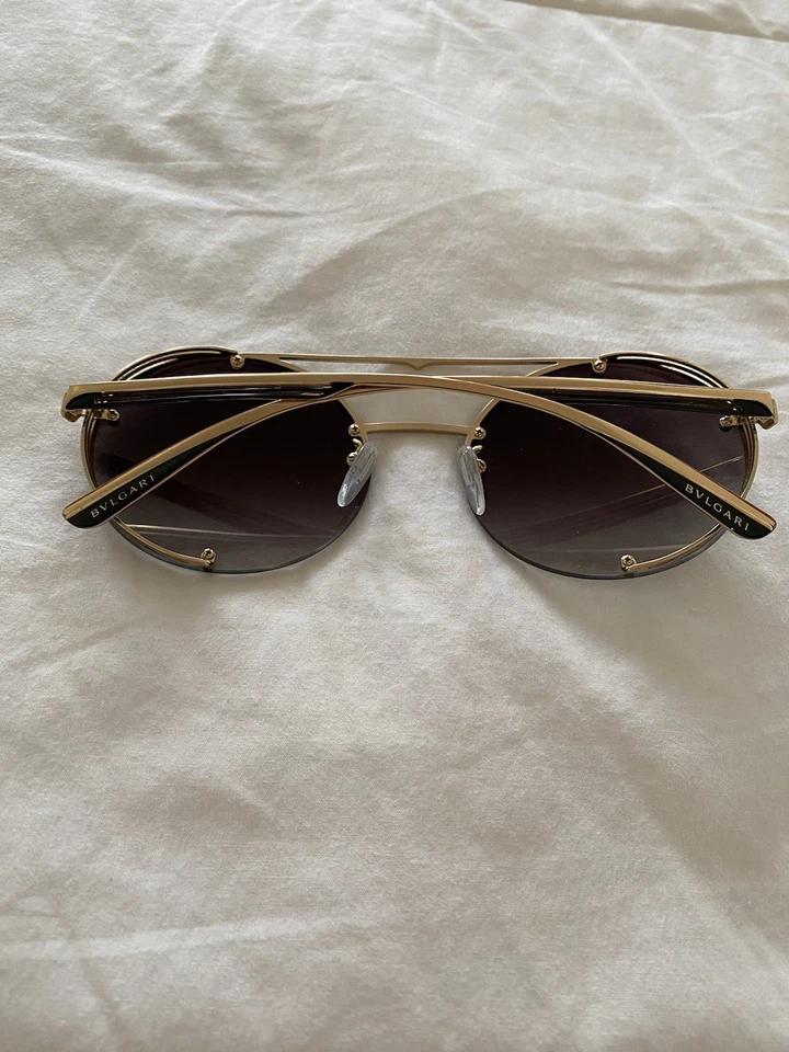 BVLGARI B.Zero1 BV6127 Gold & Black Metal Sunglasses 20148G – Authentic - Image 3 of 4