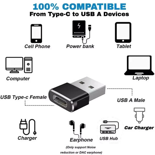 6A USB OTG Adapter USB 3.0 A Male To Type C Female Converter Fast Charger 120W - Picture 9 of 20