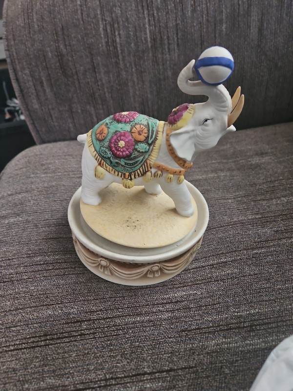 Vintage Circus Elephant Trunk Up