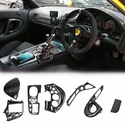 RHD Carbon Fiber Innenabdeckung Trim 7PCS passend für Mazda RX7 FD3S 1992-1997