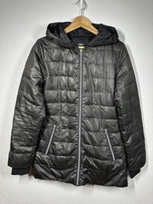 ASOS Jacket Womens US 6 UK 10 Black Hooded Puffer Down Feather Quilted Coat