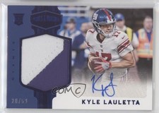 2018 Panini Plates & Patches Rookie Blue 20/50 Kyle Lauletta #235 Patch Auto fm0