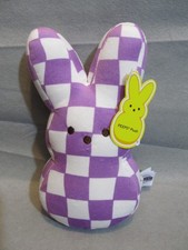 New Peeps Plush 10" Bunny Purple Lavender White Check 2026 DanDee Easter