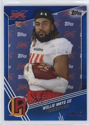 2020 Topps XFL Blue 24/25 Willie Mays III #7 0g0