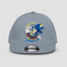 Sonic The Hedgehog Youth Hat Snapback Cap Adjustable Blue Embroidered Berkshire