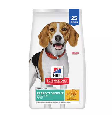 Hill's Science Diet Perfect Weight Small Bites Adult Dog Food Chicken 25 lb Bag
