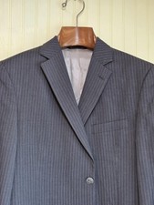 Jack Victor Blazer Mens 42R Gray Pinstripe Wool Made In Canada Sport Coat Jacket