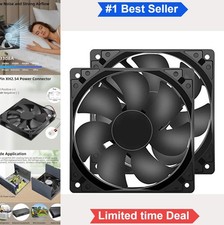 120mm Case Fan 12V DC 2 Pin 1600 RPM 47 CFM 2 Pack for PC PSU RV Fridge Cooling