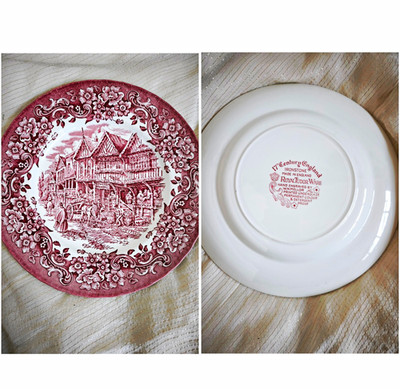 17th Century England ROYAL TUDOR WARE 1 Teller rot/weiß
