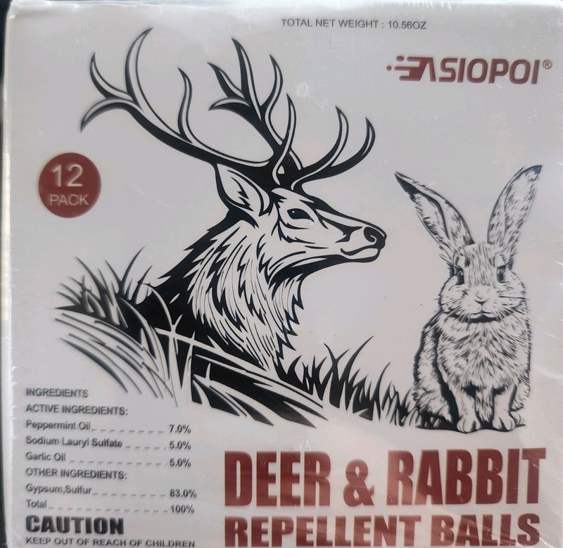 12 Pack Deer Repellent Balls Rabbit Repellent Outdoor Deer Deterrent Peppermint