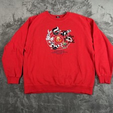 Vintage 90s Warner Bros Studio Looney Tunes Crewneck Sweatshirt XL Embroidered