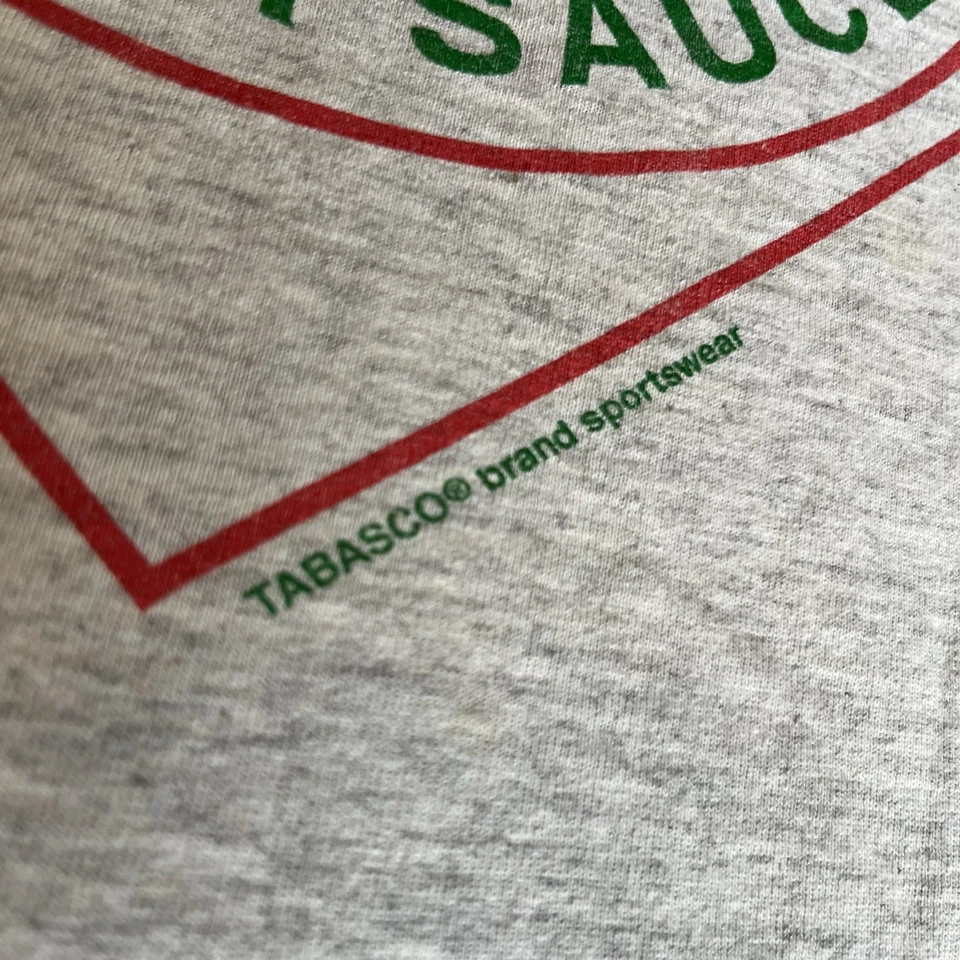 Camiseta deportiva Tabasco vintage años 90 talla L/XL ligeramente desgastada Foto 3 de 4