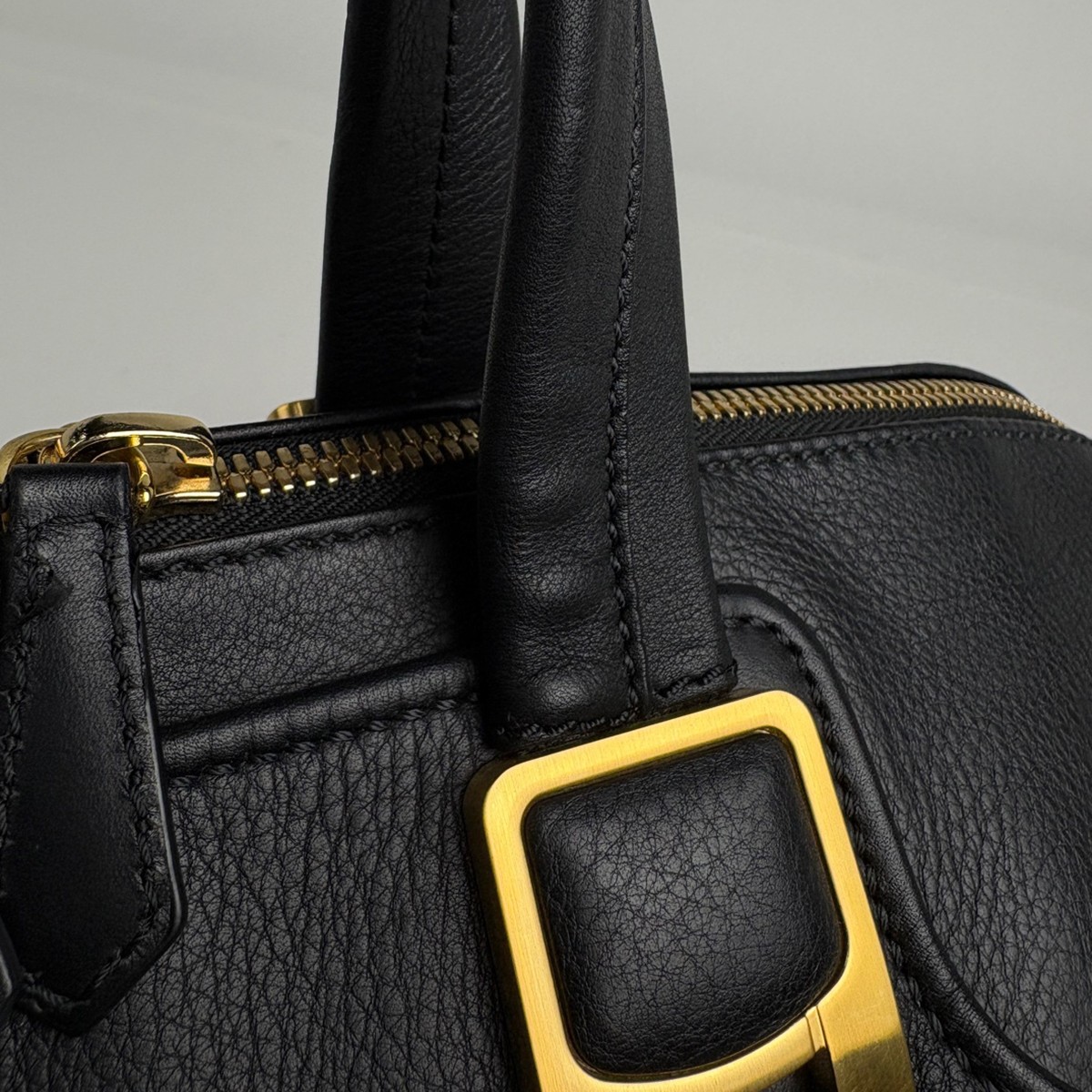 FENDI Chameleon Hand Bag 2WAY Shoulder Bag Mini Boston Logo Hand Bag leather... thumbnail 5