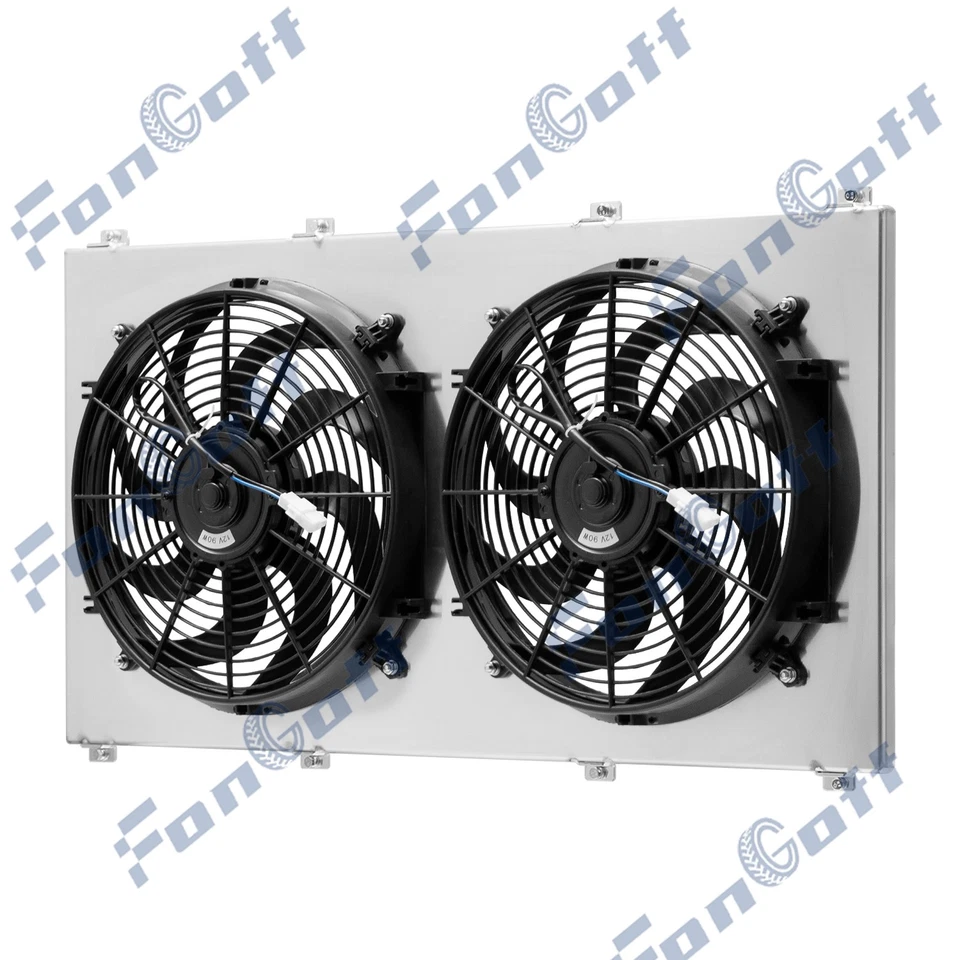 Aluminum Shroud Electric Fan For 2004-2016 Chevy Express GMC Savana 2500 3500 Foto 4 de 4