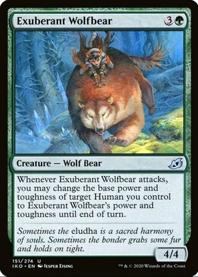 X 1 Exuberant Wolfbear NM IKO Ikoria 151 MTG Magic The Gathering