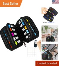 Durable Black 20-Slot USB Holder Case - Perfect for Memory Sticks  Jump Drives