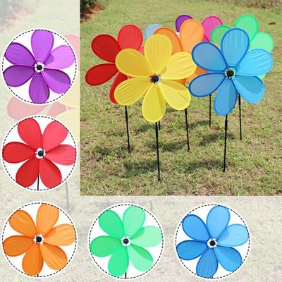 Spinner Blumen-Windmühle Babyzimmer Balkon Bunt Camping Garten Heimtextilien Hof