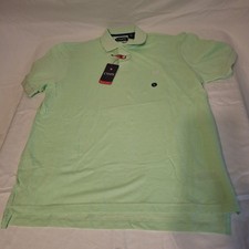 Chaps Natural Stretch Men's Green Polo Short Sleeve Shirt Large New With Tags