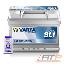 VARTA AUTOBATTERIE 12V 60Ah STARTERBATTERIE 540A D59 + 10g BATTERIE-POL-FETT