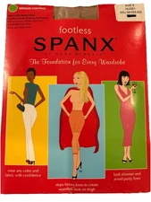 SPANX Pantyhose Medium Control Footless Body Shaping NIP Nude 581025-002 Size E