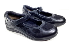 Barefoot Freedom Leather  Mesh Mary Jane Comfort Shoe Flats Size 10.5 W Wide