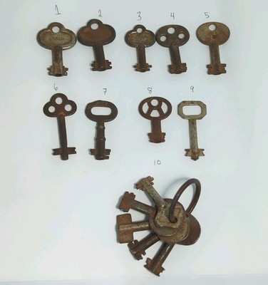 Antique Skeleton Keys Eagle Corbin Choose Key Vintage Warded Furniture