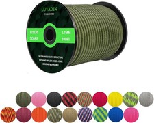 Paracord 325lb Diameter 2.7mm - 5 Strand Parachute Spool Cord - 100ft 200ft,Para