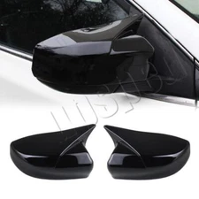 Glossy Black Rearview Mirror Cap Cover Trim For Nissan Sentra 2013-19 W/O Signal