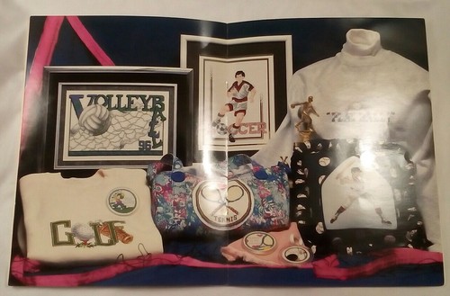 Cross Stitch World of Sports VTG 1995 Stoney Creek Football Basketball Golf more - Picture 3 of 7