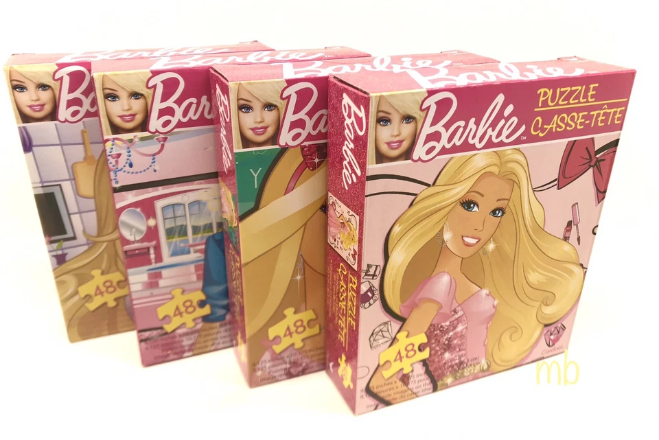 Модные кассетные пазлы Barbie (4) 48 шт. кардинал Mattel Кейт Хиггинс - Изображение 2 из 4