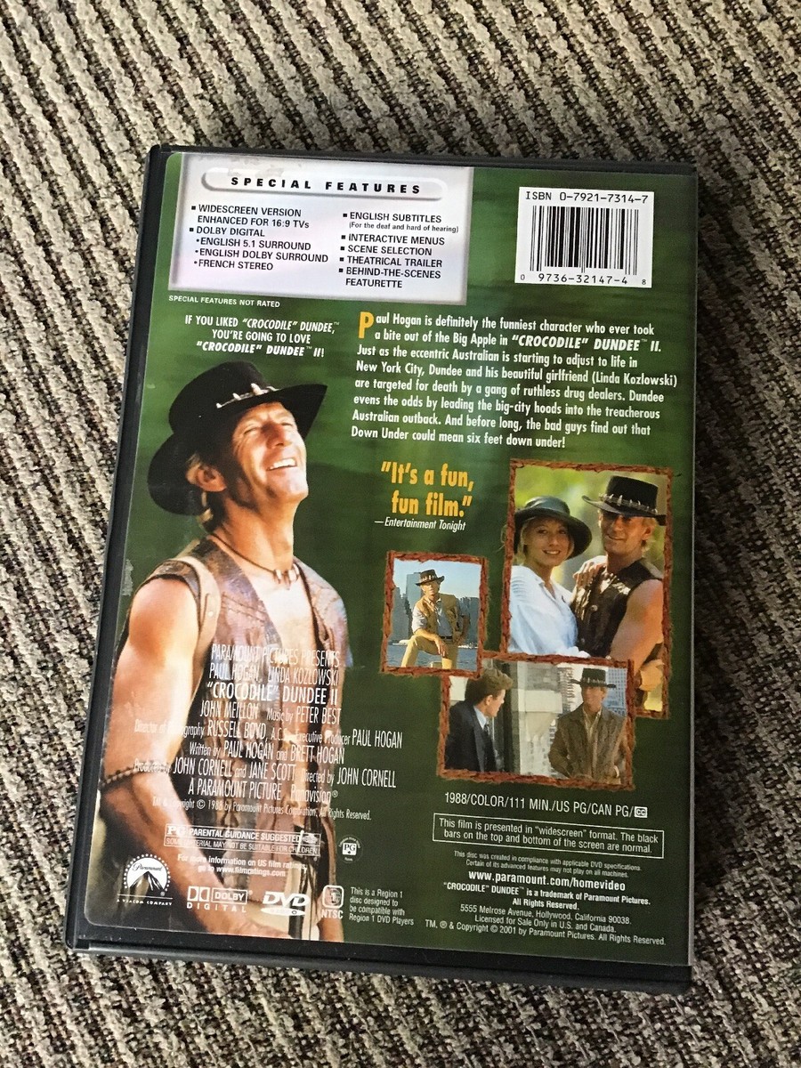 Crocodile Dundee 2 (DVD) 1988, Paul Hogan, Linda Kozlowski, OOP