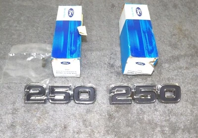 1975-1986 Ford E250 Econoline Van NOS '250' FENDER EMBLEMS NAME PLATES - Image 1 of 4