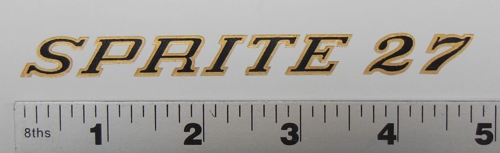 Raleigh bicycle "SPRITE 27"  crossbar decals (2)