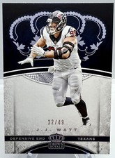 2017 Panini Preferred Crown Royale Platinum 12/49 JJ Watt #21 TEXANS HoF SSP
